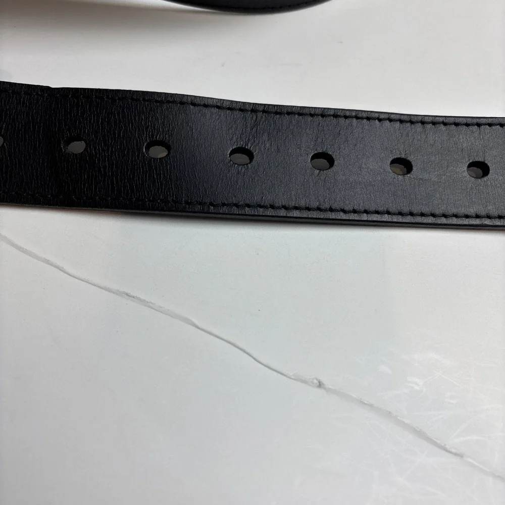 Columbia Men's Black Leather Belt Size XL 42-44